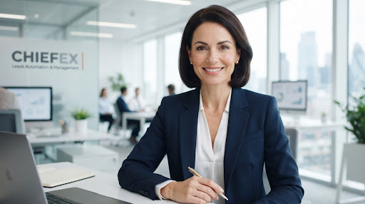 Portrait of a Chiefex customer, a female executive